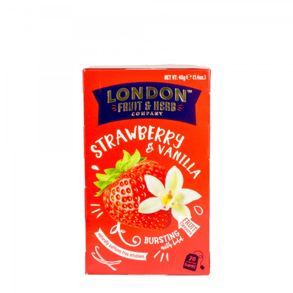 LONDON FRUIT & HERB Strawberry & vanilla 20 poser