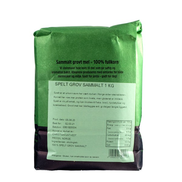 HOLLI økologisk grovt sammalt SPELT 1kg