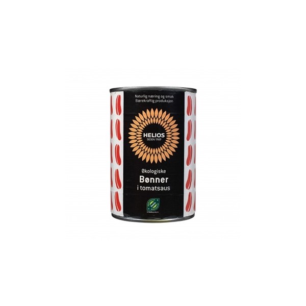 Helios Okologiske Bonner I Tomatsaus 400g