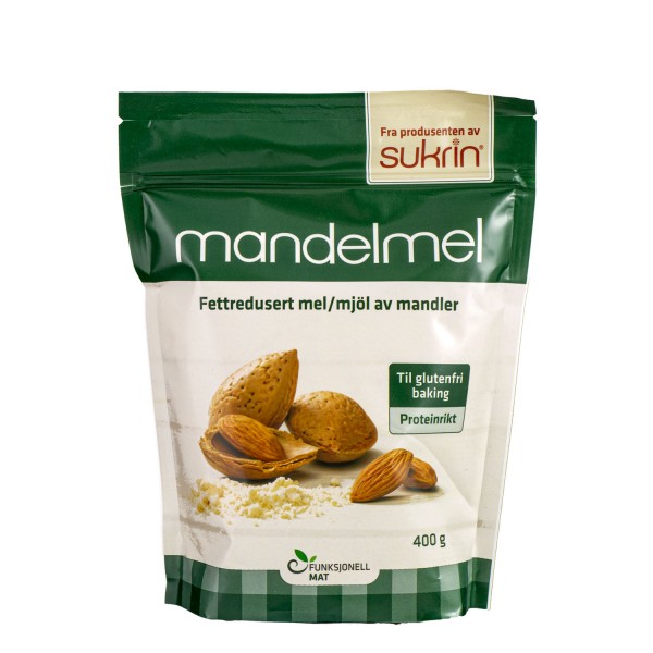 Mandelmel fettredusert, 400g