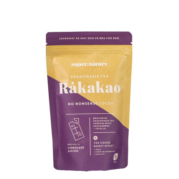 SUPERNATURE kakaomasse fra råkakao, 200g