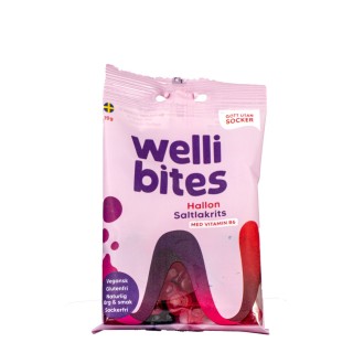 WELLIBITES bringbær & lakris med B6, 70g