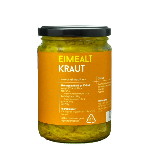EIMEALT håndlaget sauerkraut m/ingefær, 390 ml