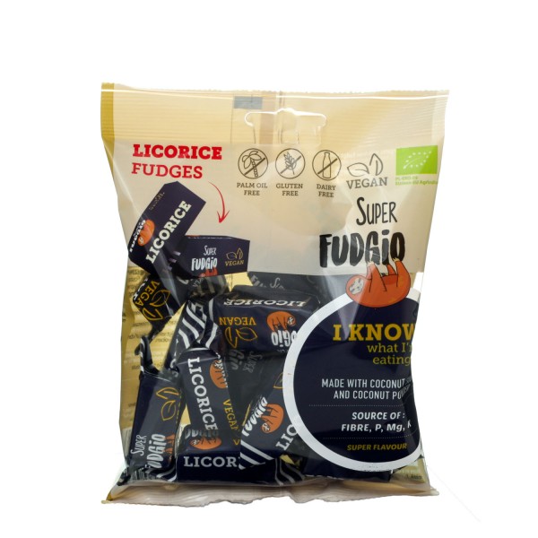Super Fudgio Lakriskarameller – Økologiske, veganske & melkefrie