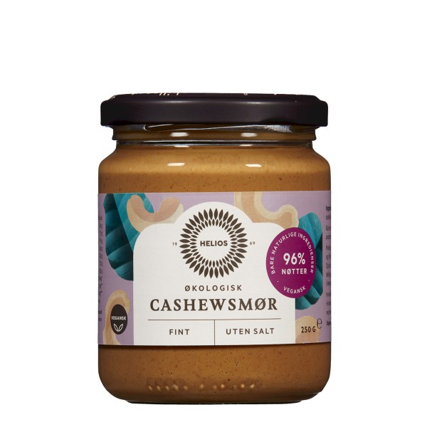 HELIOS økologisk cashewsmør, naturell 250g