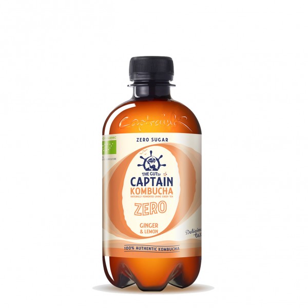 CAPTAIN KOMBUCHA Zero ginger lemon 400ml