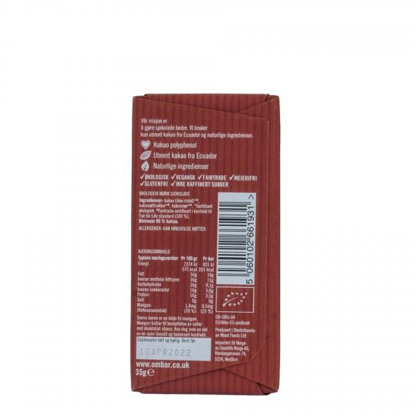 OMBAR 90% kakao, 35 g