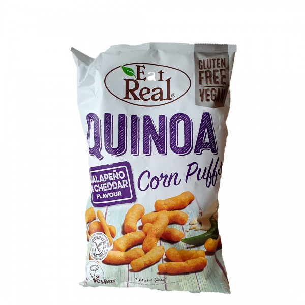 EAT REAL quinoa puffs Jalapeno & cheddar 113g