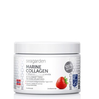 SEAGARDEN Marint Collagen + vit C (jordbær&rabarbra)
