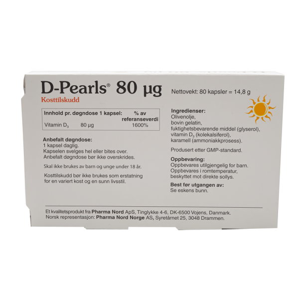 D-Pearls 80 µg 80 kapsler