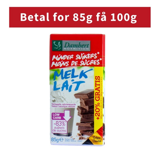 DAMHERT Melkesjokolade +20% promo