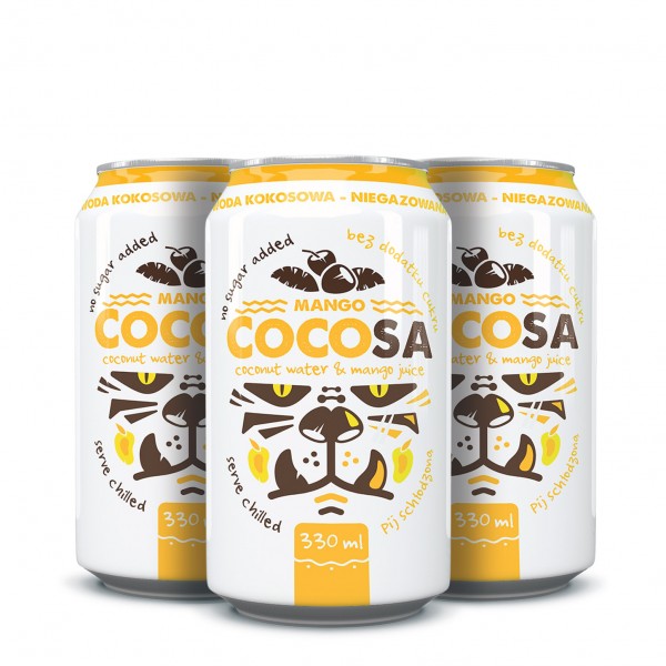 CocoSa Coconut Water with mango juice 3x33cl