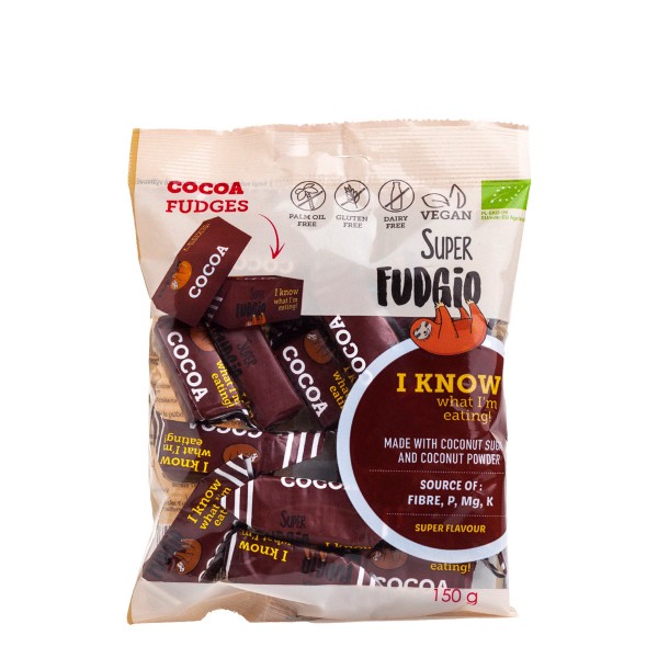 SUPER FUDGIO kakaokarameller, 100g