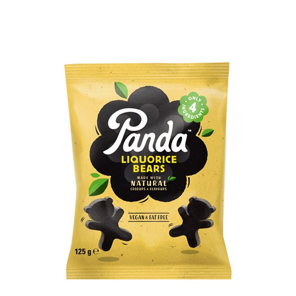 PANDA myke, naturlige lakrisbjørner, 125 gram