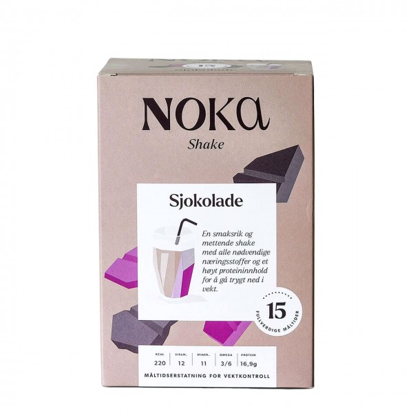 NOKA milkshake-diett med sjokoladesmak 15 stk