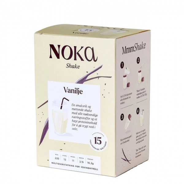 Noka Milkshake Diet vanilla, 15stk