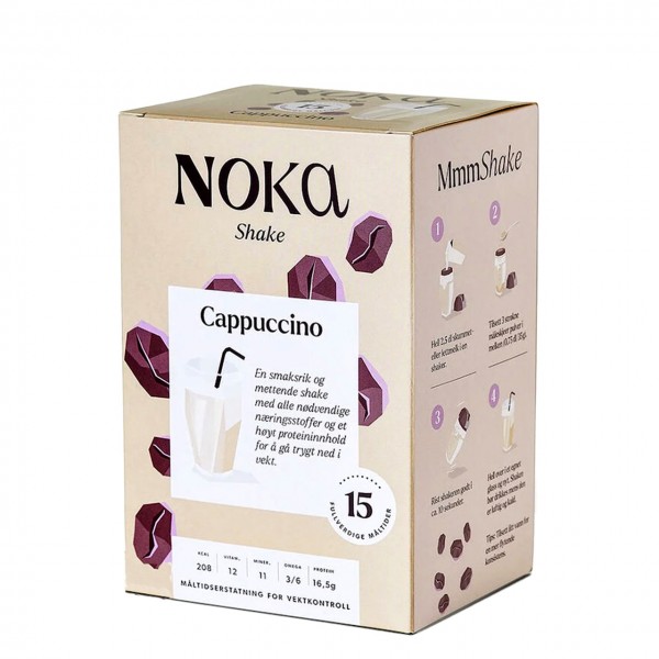 NOKA Shake Cappuccino – Måltidserstatter for vektreduksjon | Helsefreak.no