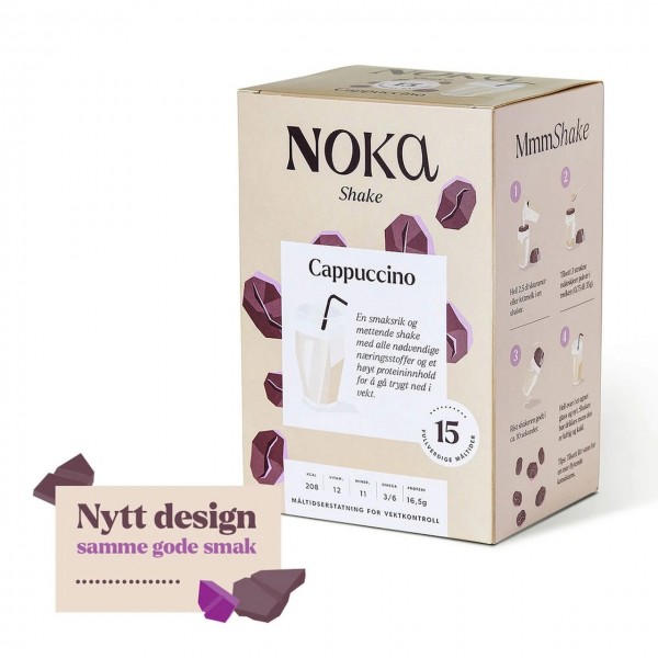 Noka Milkshake Diet cappuccino, 15stk