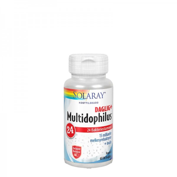 SOLARAY Multidophilus 24 Daglig+, 60 kpsl