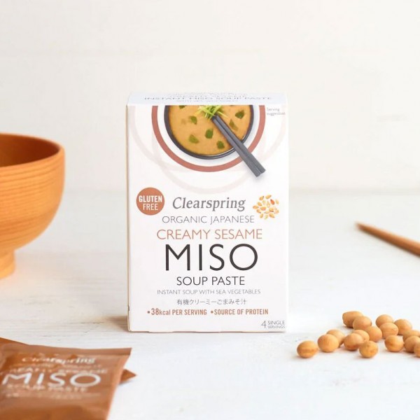 CLEARSPRING creamy sesame instant miso soup 4 x 15 g