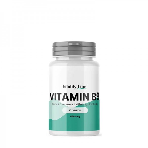 Vitality Line Vitamin B9 (Folsyre) 450 mcg | Støtter celledeling og graviditet