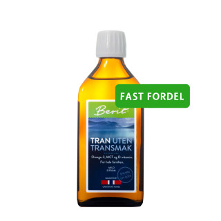Berit Tran uten transmak – mild norsk omega-3 fra Vesterålen