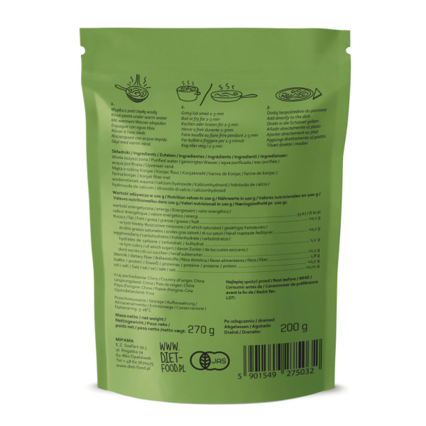 DIET FOOD Shirataki nudler 200g