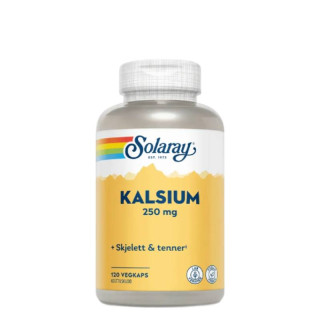 Solaray Kalsium 120 kapsler – tilskudd for skjelett, tenner og muskler
