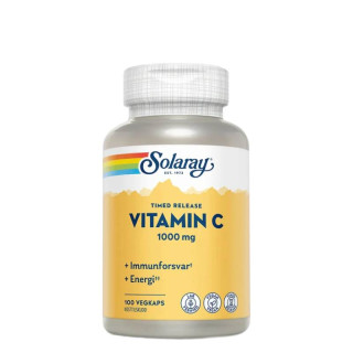 Solaray Vitamin C 1000 mg | Høydosert og tidsforsinket | Helsefreak