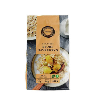 Helios Økologiske Store Havregryn 600 g | Sunn frokost hos Helsefreak