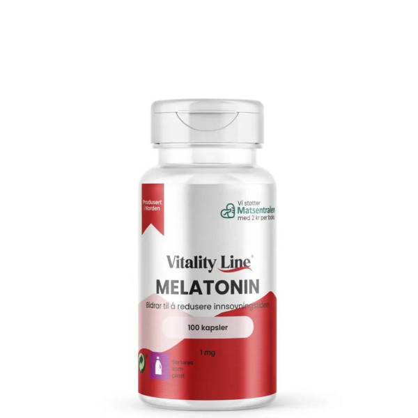 Vitality Line Melatonin 1 mg – For bedre innsovning | Helsefreak.no
