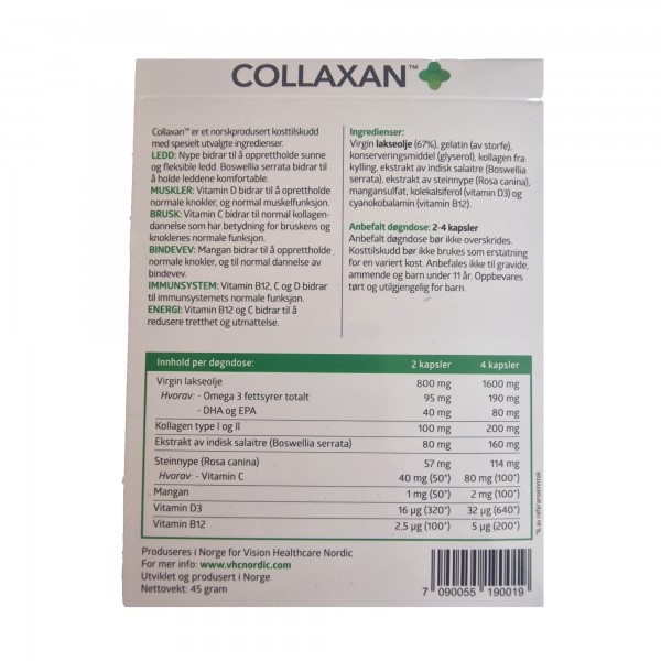 Collaxan – Norsk kosttilskudd for ledd og muskler | Helsefreak.no