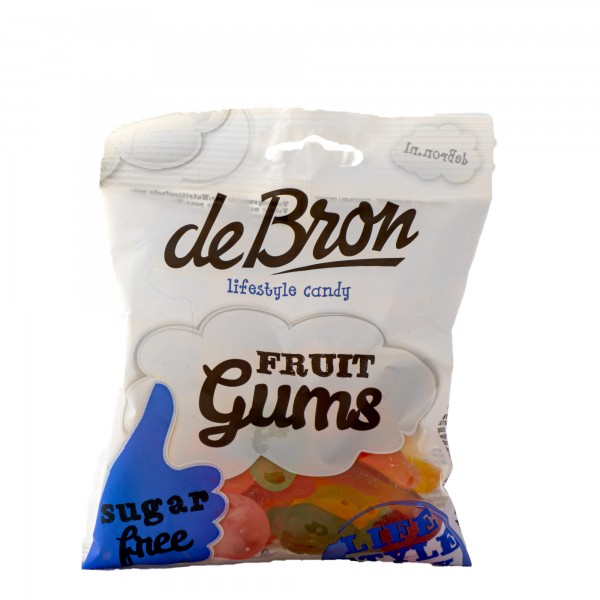 DeBRON Fruit gums sugar free, 100g