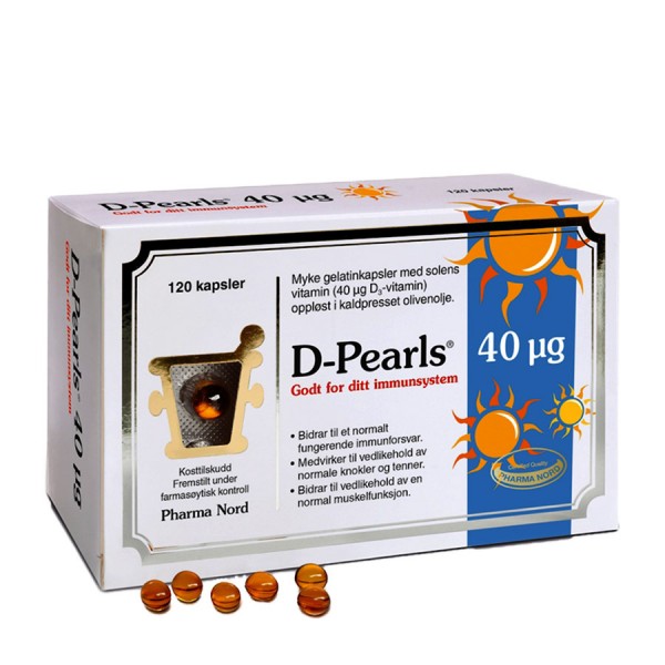 D-Pearls 40 µg, 120 kapsler