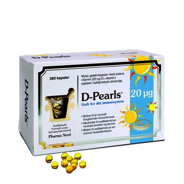 D-pearls 20 µg 360 kapsler