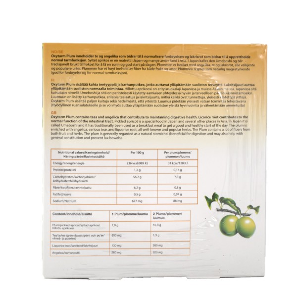 OxyTarm Fruit & Fiber Plum, 15stk