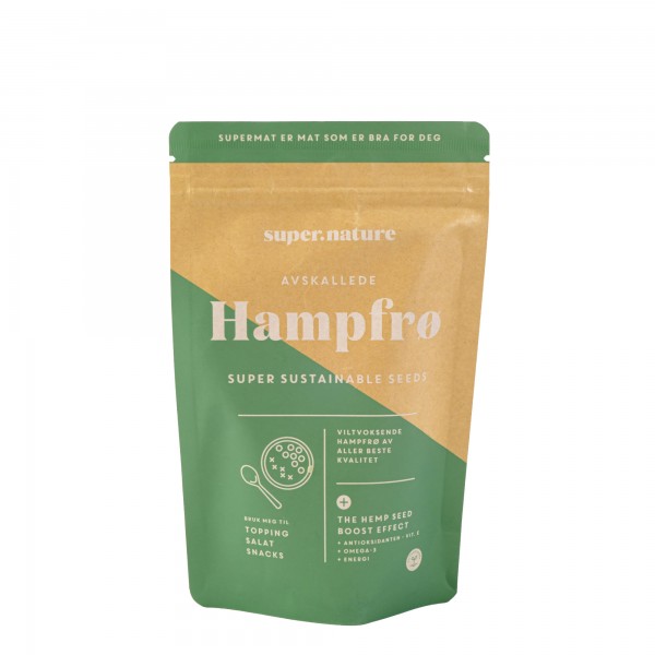 SUPERNATURE avskallede hampfrø 150g